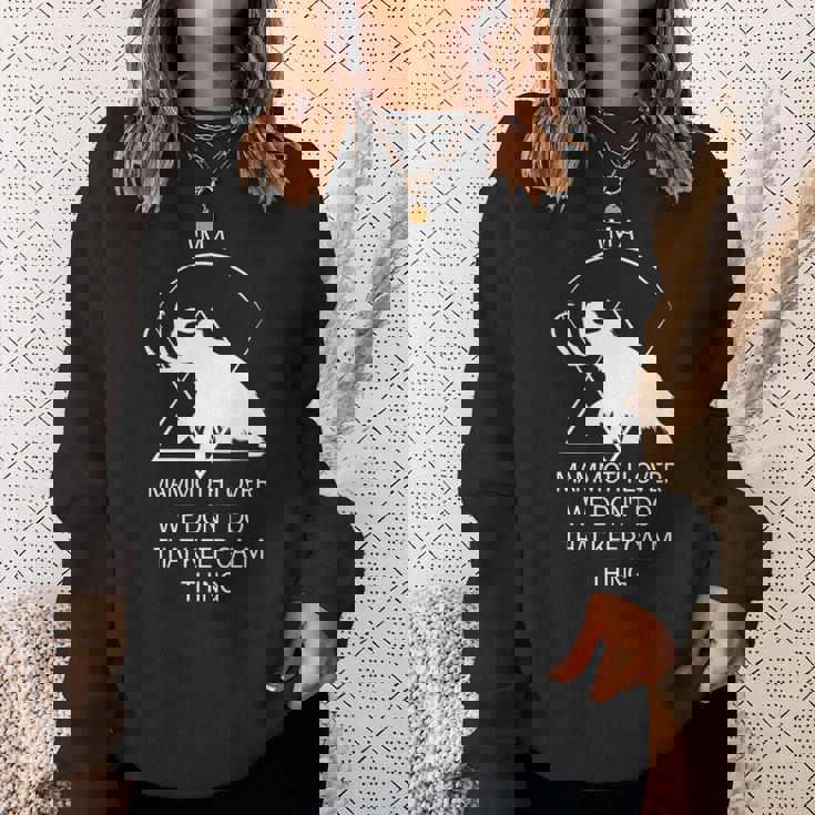 面白いマムート石器時代の氷河期デザイン 先史時代のデザイン 長袖tシャツ スウェットシャツ 彼女への贈り物