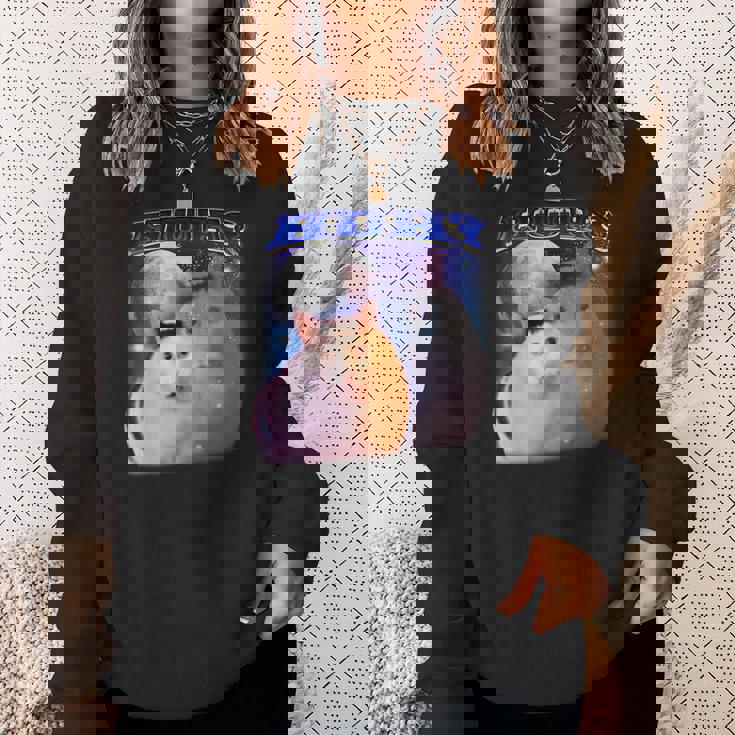 面白いミームハァキャット スウェットシャツ 彼女への贈り物