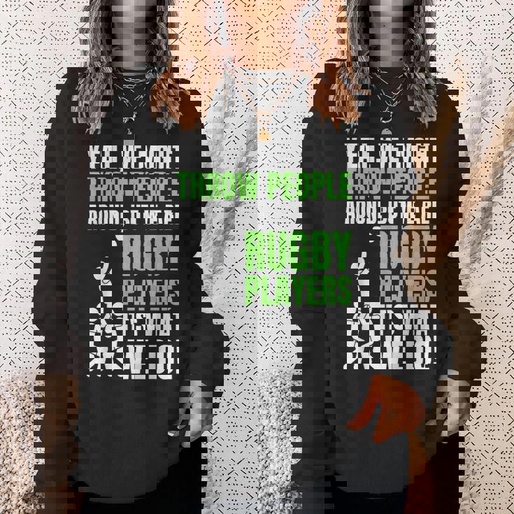 面白いラグビーコーチ、選手、ファンのラグビー。 スウェットシャツ 彼女への贈り物