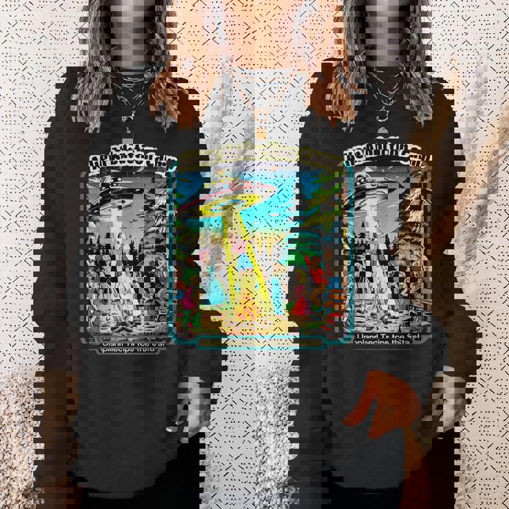 面白いヴィンテージエイリアン誘拐キャンプ Ufoエイリアン スウェットシャツ 彼女への贈り物