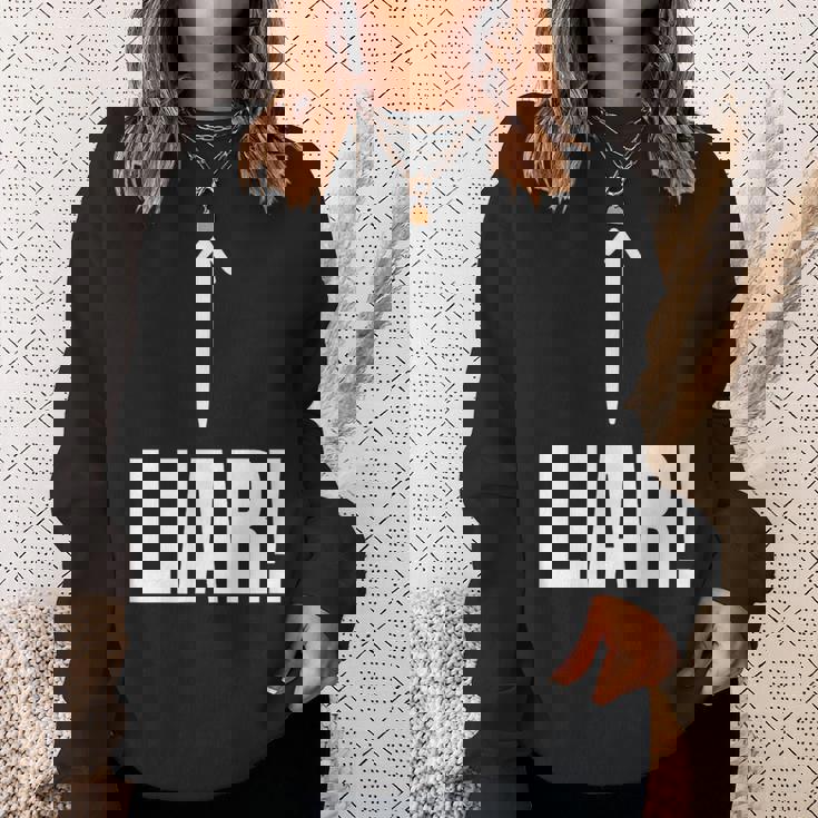 面白い嘘つき嘘つき嘘つき嘘つき詐欺師 スウェットシャツ 彼女への贈り物