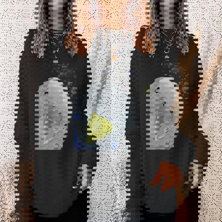 面白い好奇心インコのセキセイインコ スウェットシャツ 彼女への贈り物