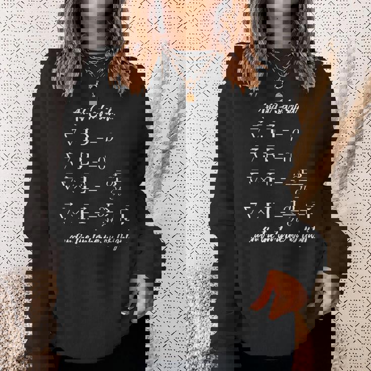 面白い数学教師シャツ – 宗教的なマクスウェル方程式 スウェットシャツ 彼女への贈り物