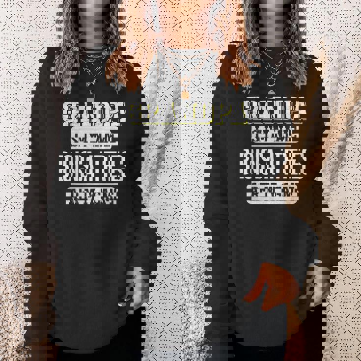 面白い盆栽の木 おじいちゃんへのギフト 父の日デザイン スウェットシャツ 彼女への贈り物