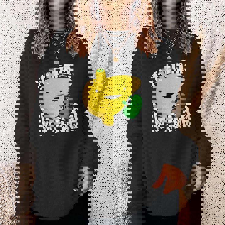 面白い臓器ボディパーツ肝臓の恋人ない戦闘機 スウェットシャツ 彼女への贈り物