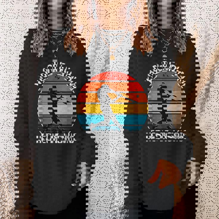 面白い野球の引用 スウェットシャツ 彼女への贈り物