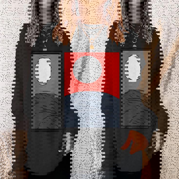 面白デザイン制作クラブオリジナルデザイン注目度no1日本のカルタ 花札 月 スウェットシャツ 彼女への贈り物