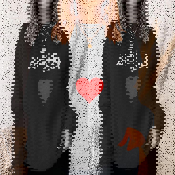 韓国ハングルサランヘ愛してるkdramak-Pop韓国 スウェットシャツ 彼女への贈り物