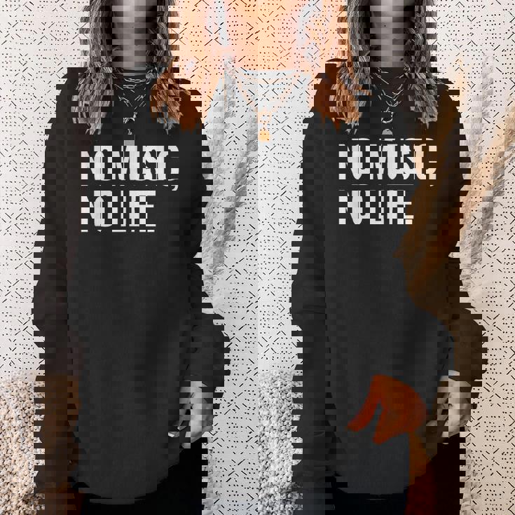 音楽家や音楽愛好家へのno Music No Life ギフト スウェットシャツ 彼女への贈り物