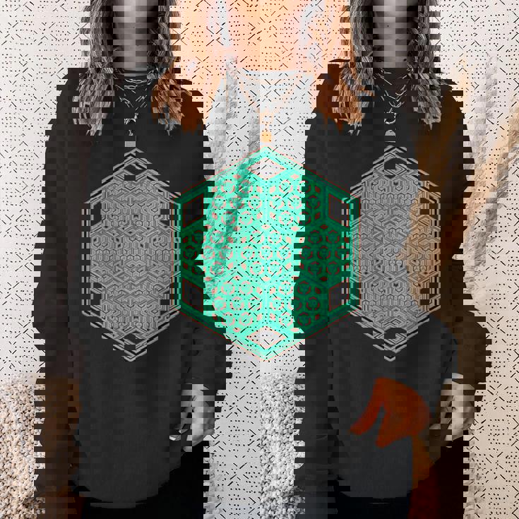 音楽祭 サイケデリックパターン テクノ トランス レイブ ゴア スウェットシャツ 彼女への贈り物