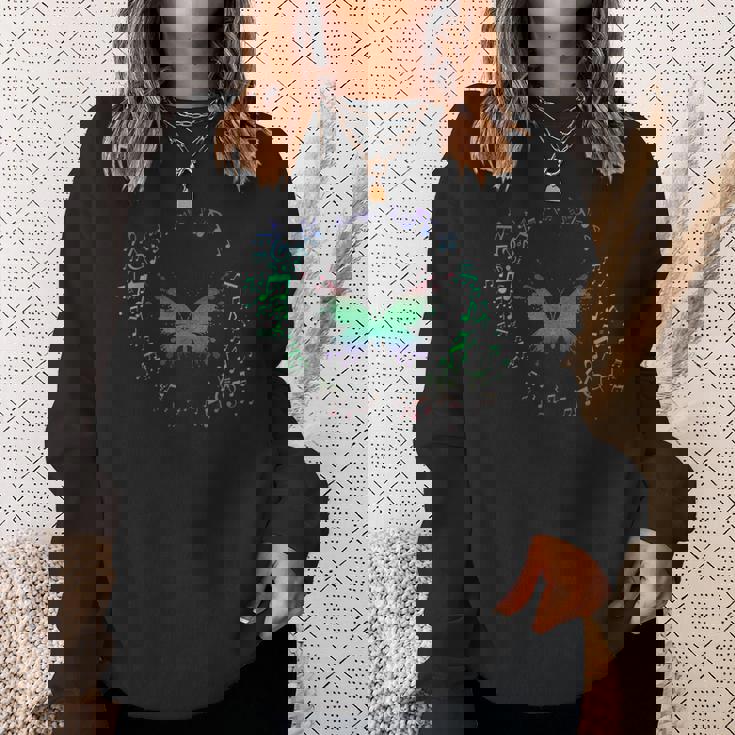 音符 蝶 スウェットシャツ 彼女への贈り物