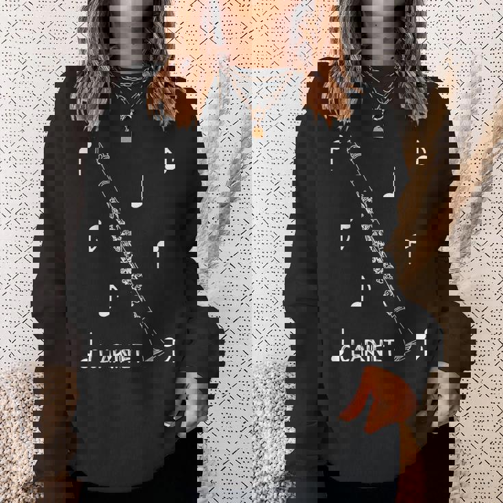 音符クラリネット スウェットシャツ 彼女への贈り物