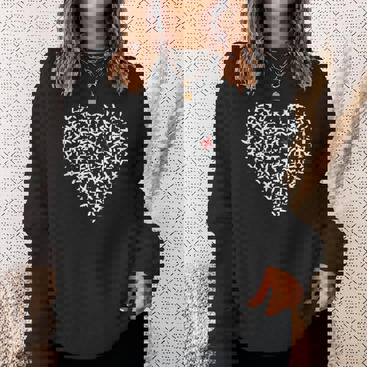 飛行機のクルーのためのaeroplane Love Heart スウェットシャツ 彼女への贈り物