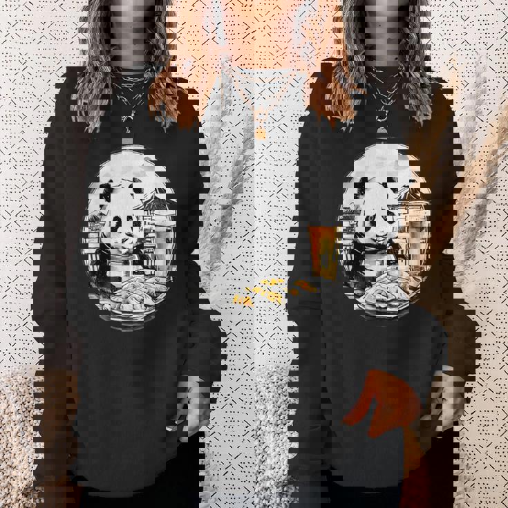 餃子 パンダ おもしろ 面白い ギョーザ ビール 和風 スウェットシャツ 彼女への贈り物