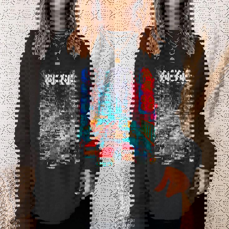 香港のお土産-夜の香港 スウェットシャツ 彼女への贈り物