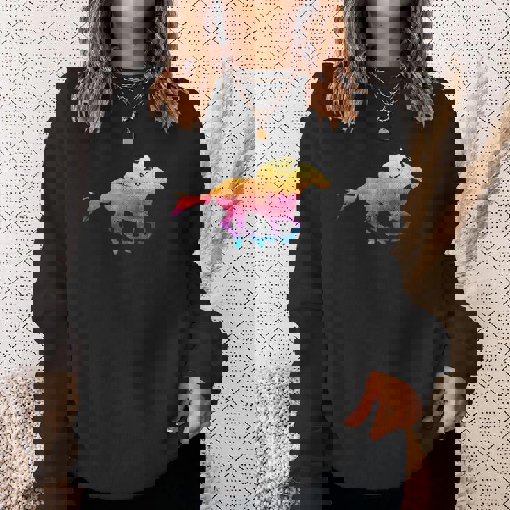 馬tシャツ ポケット レース 馬 乗馬 競馬 ジョッキー 面白いtシャツ メンズ おもしろ 面白い レトロビンテージ スウェットシャツ 彼女への贈り物