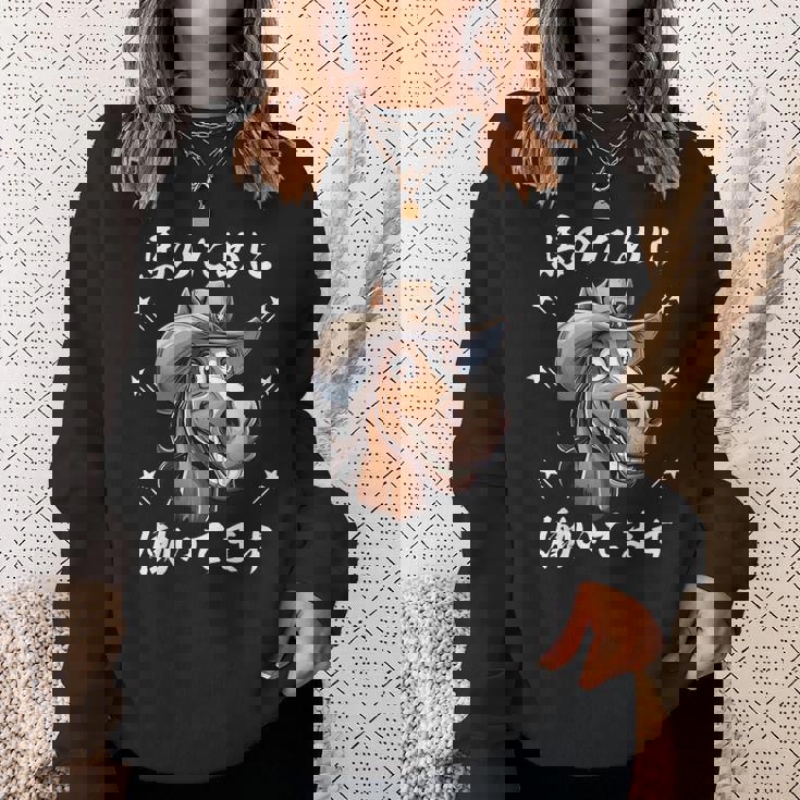 馬のために働いてます スウェットシャツ 彼女への贈り物