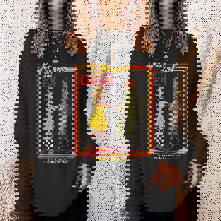 魔法のは、悪魔バフォメット悪魔と踊ってみましょうおかしい スウェットシャツ 彼女への贈り物