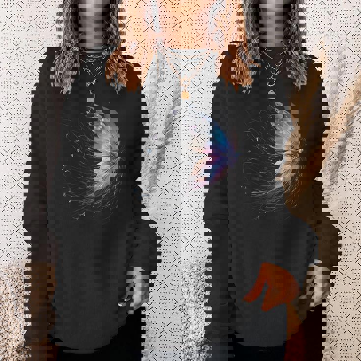 魔法の蝶 神秘的な蝶 銀河 星 スウェットシャツ 彼女への贈り物