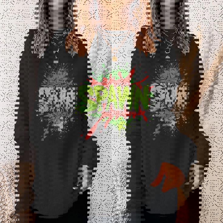 鮮やかな色とクールなスポーンステートメントコスチューム。 スウェットシャツ 彼女への贈り物