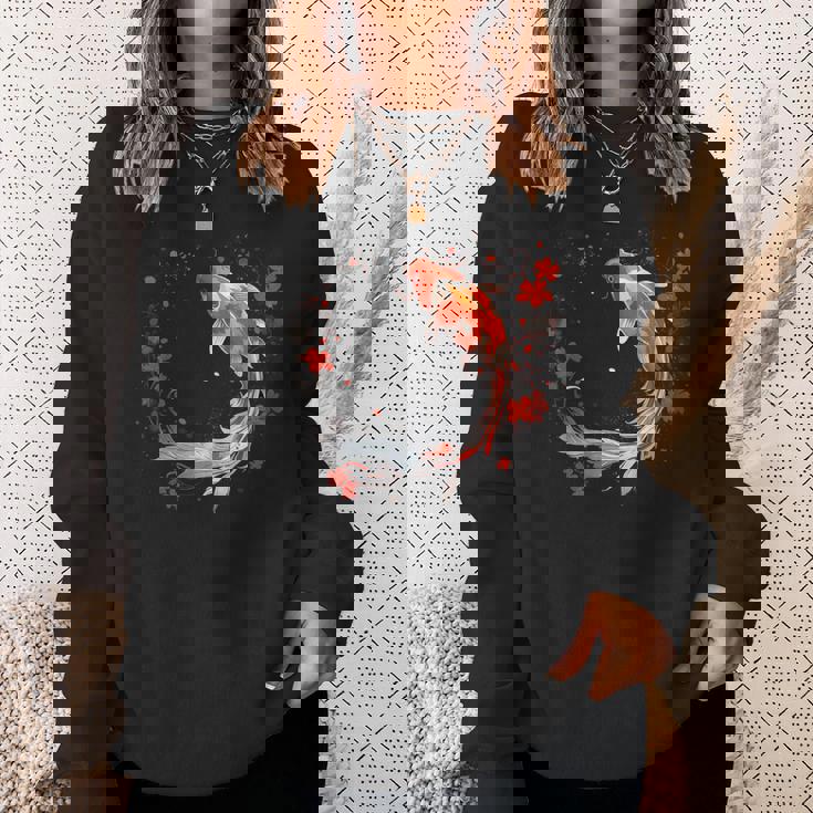 鯉 錦鯉 平和 親切 縁起 スウェットシャツ 彼女への贈り物