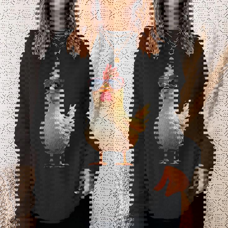 鶏 農家 農家 甘い 鶏 スウェットシャツ 彼女への贈り物