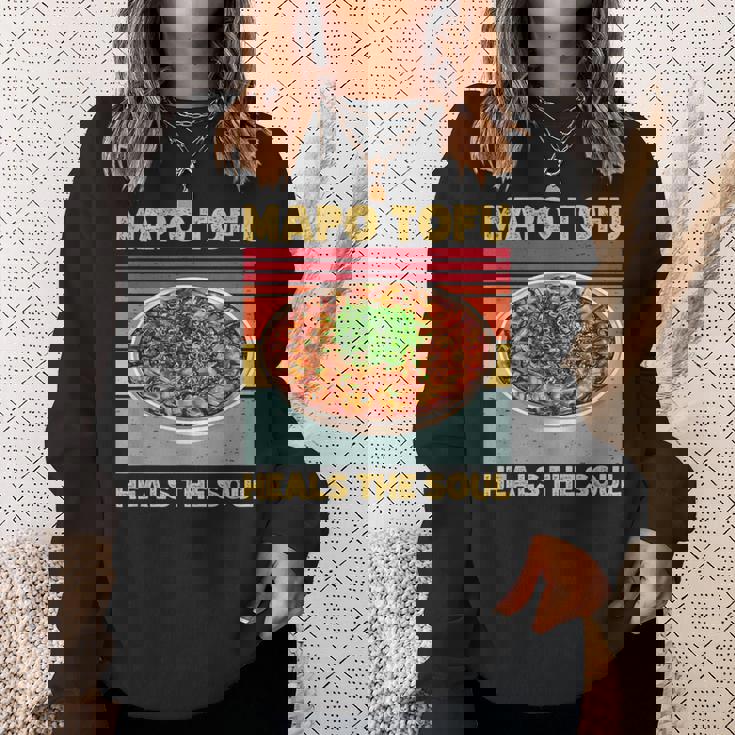 麻婆豆腐 魂を癒す 中華料理 ファン 面白い レトロ スウェットシャツ 彼女への贈り物