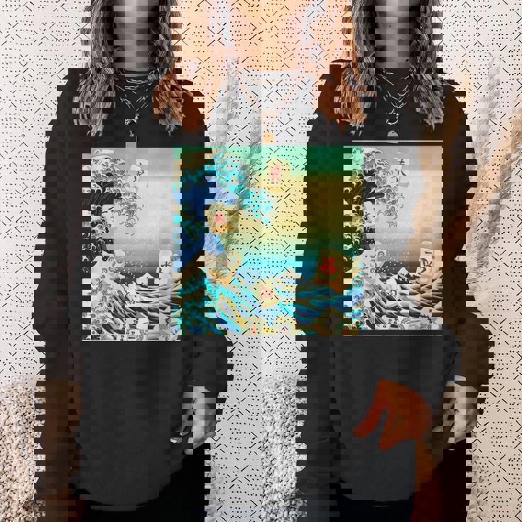 麻雀 おもしろ グッズ 服 筆文字 面白いtシャツ 文字入り 面白い 文字 ネタ メンズ 葛飾北斎 浮世絵 風 スウェットシャツ 彼女への贈り物