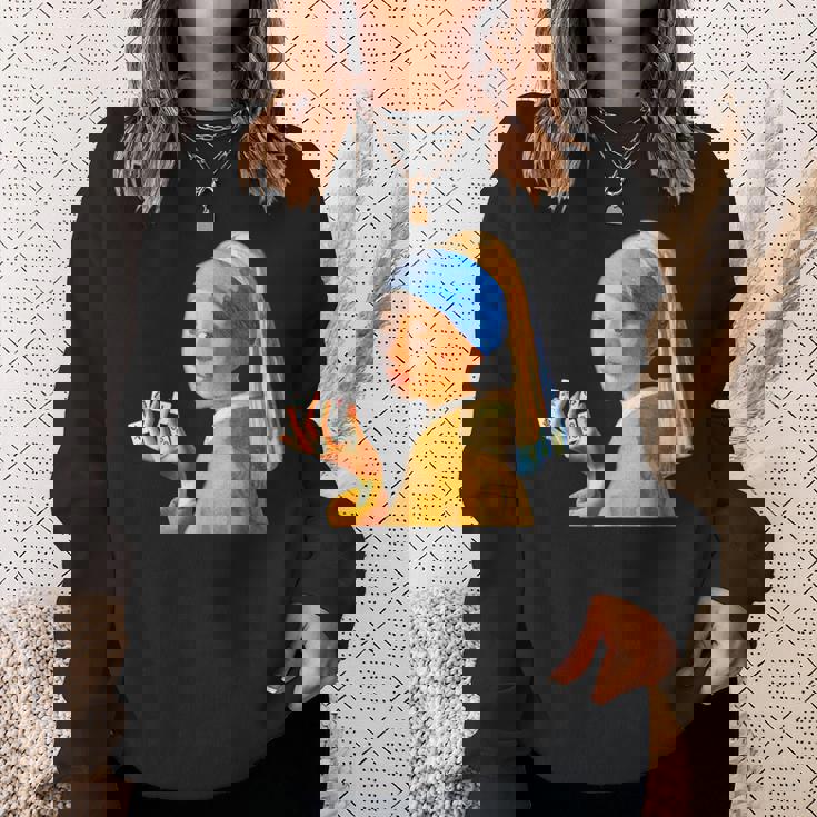 麻雀 牌 おもしろ ネタ フェルメール グッズ 服 面白いtシャツ 面白い メンズ 雀士 プレゼント おしゃれ スウェットシャツ 彼女への贈り物