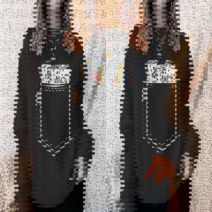 麻雀 牌 ワンポイント ポケット 柄ポケット デザイン かわいい おもしろ 可愛い 麻雀好プレゼント スウェットシャツ 彼女への贈り物