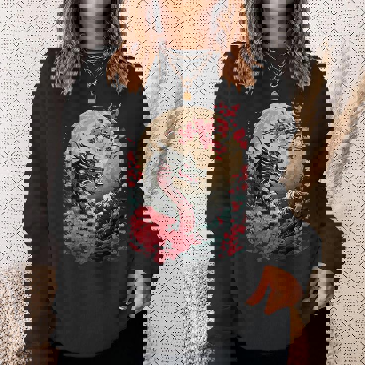 黒龍 桜 日本 美学 日本龍 スウェットシャツ 彼女への贈り物