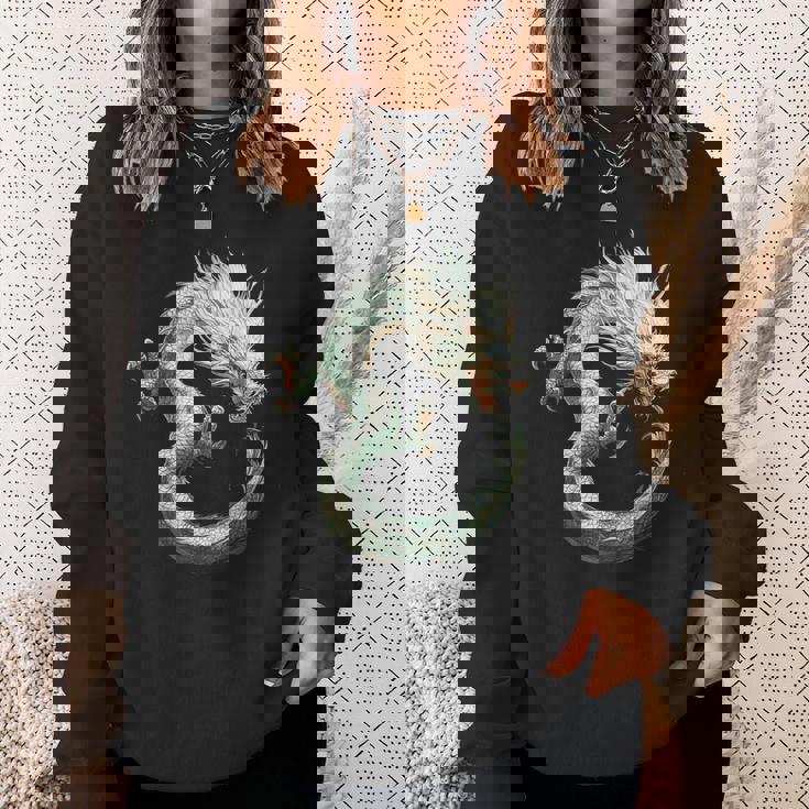 龍人 龍神 ドラゴンモチーフ 神話芸術 龍神竜 スウェットシャツ 彼女への贈り物