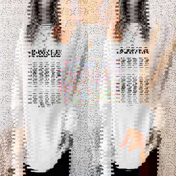 188 世界の国旗 世界の国旗 世界地図 スウェットシャツ 彼女への贈り物