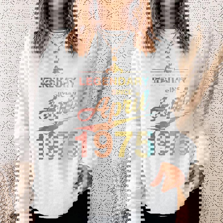 50Th Birthday 1975年4月生まれ 50歳 ヴィンテージ 長袖tシャツ スウェットシャツ 彼女への贈り物