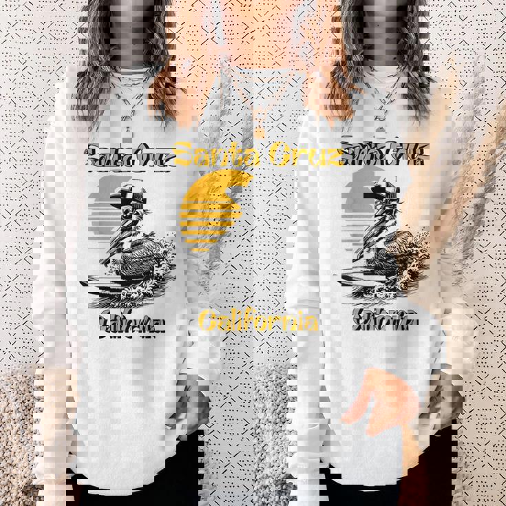 70S 80S Ca レトロ サーフィン ペリカン サンタクルーズ スウェットシャツ 彼女への贈り物