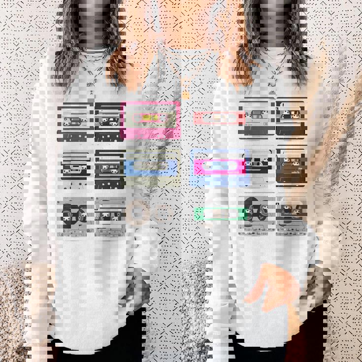 80 年代のロック カセットシャツ男性ヴィンテージ ロック カセット テープ スウェットシャツ 彼女への贈り物