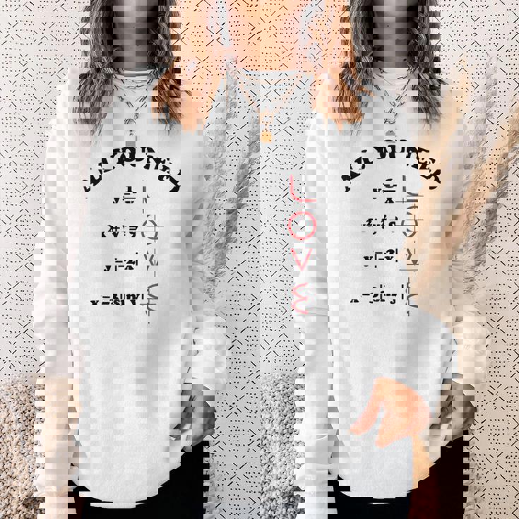 All You Need Is Love 数学グラフ方程式 黒文字 スウェットシャツ 彼女への贈り物