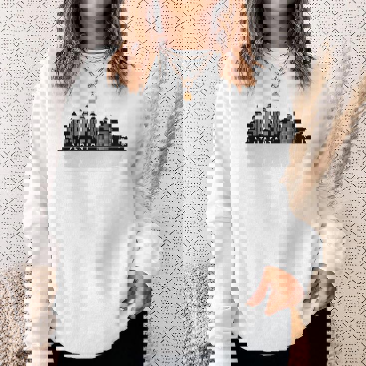 Atlanta Ga スカイライン 摩天楼 シティシルエット スウェットシャツ 彼女への贈り物