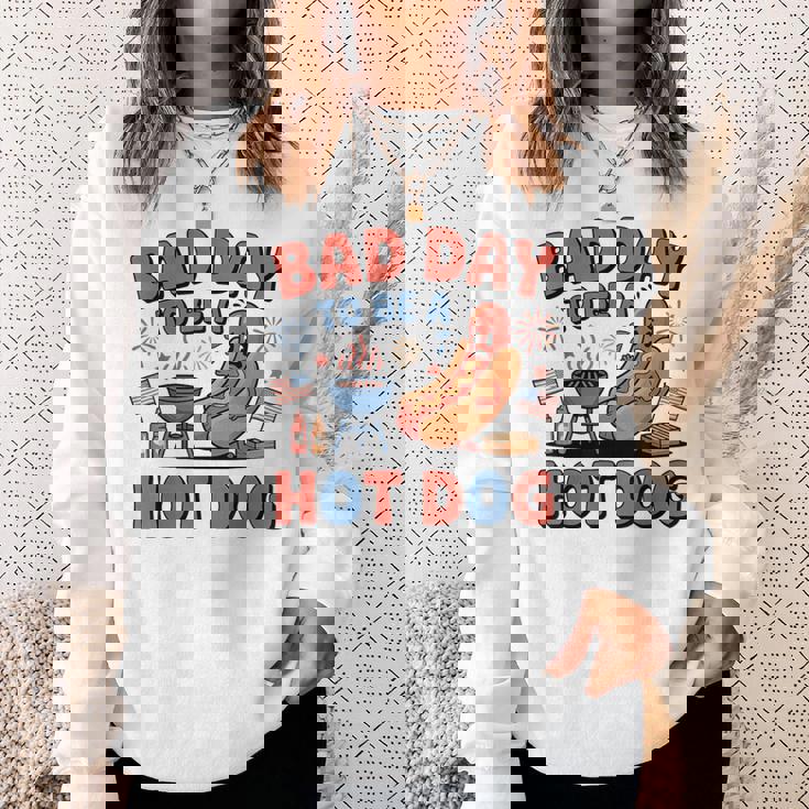 Bad Day To Be A Hotdog Fourth Of July Hot Dog 4Th Of July Sweatshirt Gifts for Her