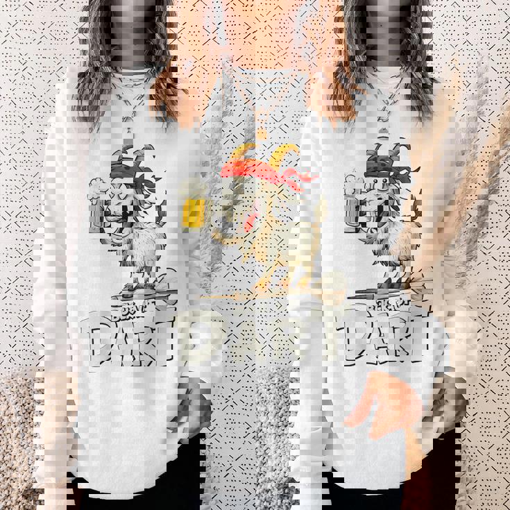 Bock Auf Dart ヤギとビールジョッキ 面白いダーツプレーヤー スウェットシャツ 彼女への贈り物