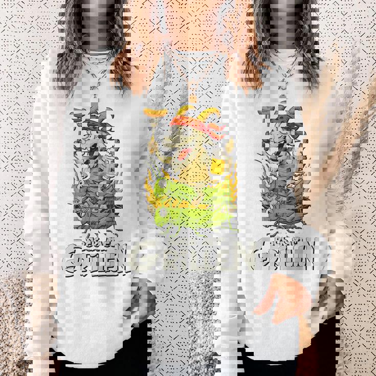 Bock Auf Grillen おもしろバーベキューアクセサリー ヤギ付きバーベキュー スウェットシャツ 彼女への贈り物