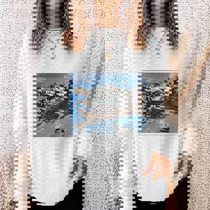 Bombardino Crocodilo イタリアンブレインロットミーム 長袖tシャツ スウェットシャツ 彼女への贈り物