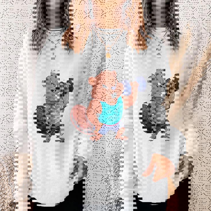 Bóbr Kurwa Gym Fitness Meme ボディービルダー&パンパー 長袖tシャツ スウェットシャツ 彼女への贈り物