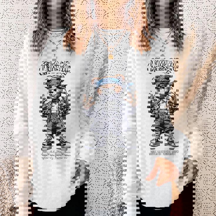 CHOLO Chu Only Live Once ヒップホップ テディベア チカーノ アート スウェットシャツ 彼女への贈り物