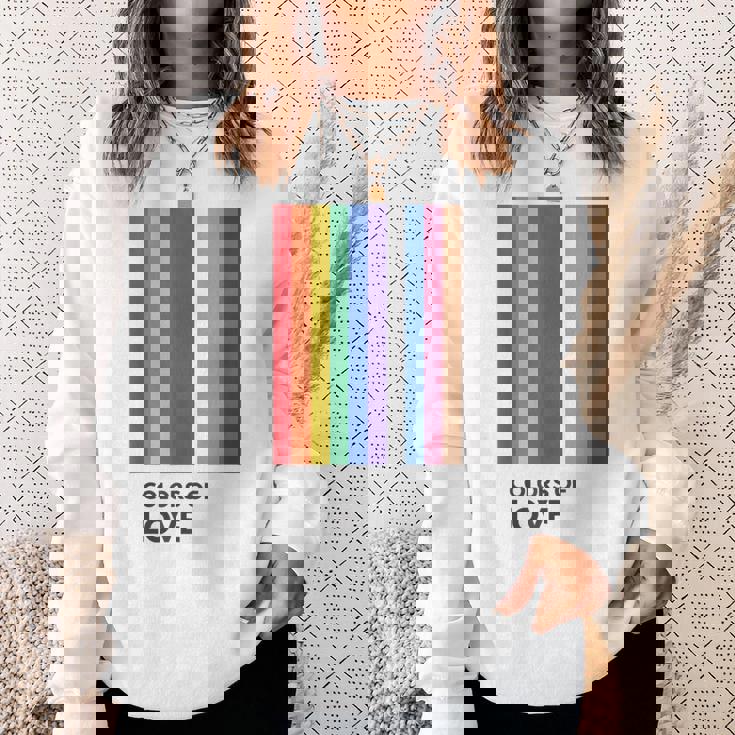 Colors Of Love Lgbt Flag Pride Month トランスジェンダー レインボーtシャツ スウェットシャツ 彼女への贈り物