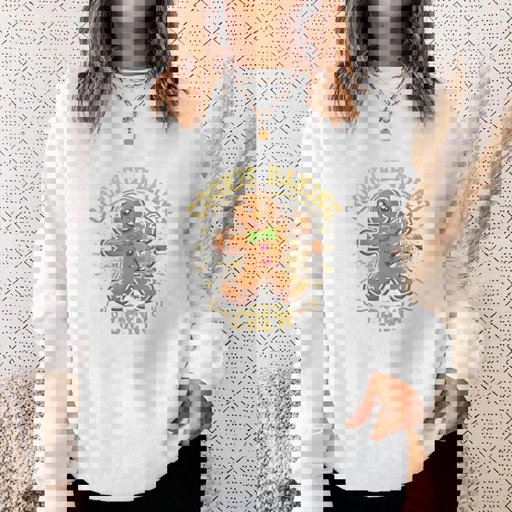 Cookie Baking Crew ジンジャーブレッドマン おもしろクリスマスベーキング 長袖tシャツ スウェットシャツ 彼女への贈り物