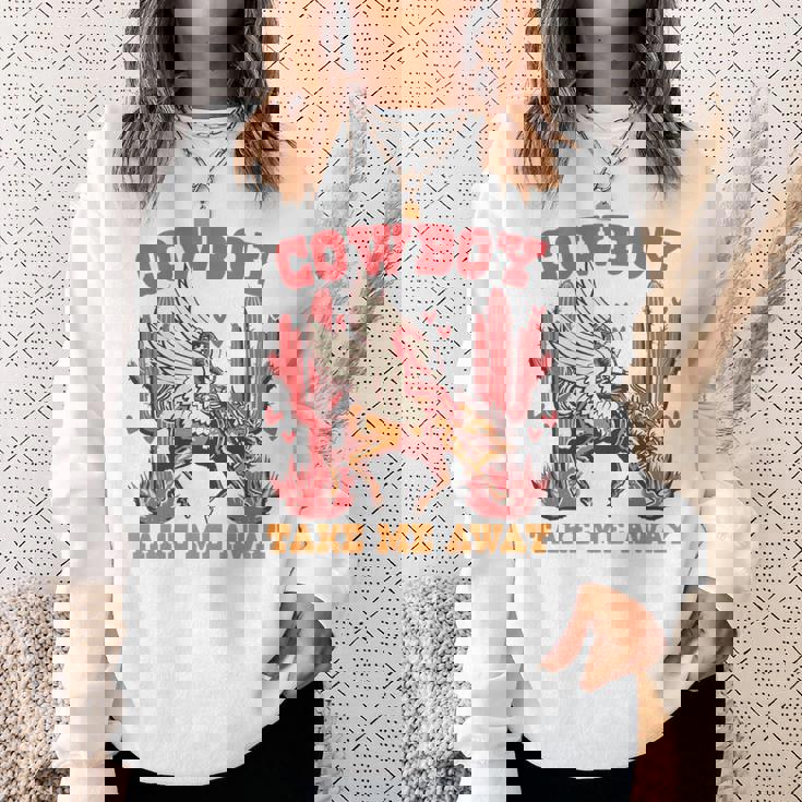 Cowboy Take Me Away ウエスタンバレンタインデー 長袖tシャツ スウェットシャツ 彼女への贈り物