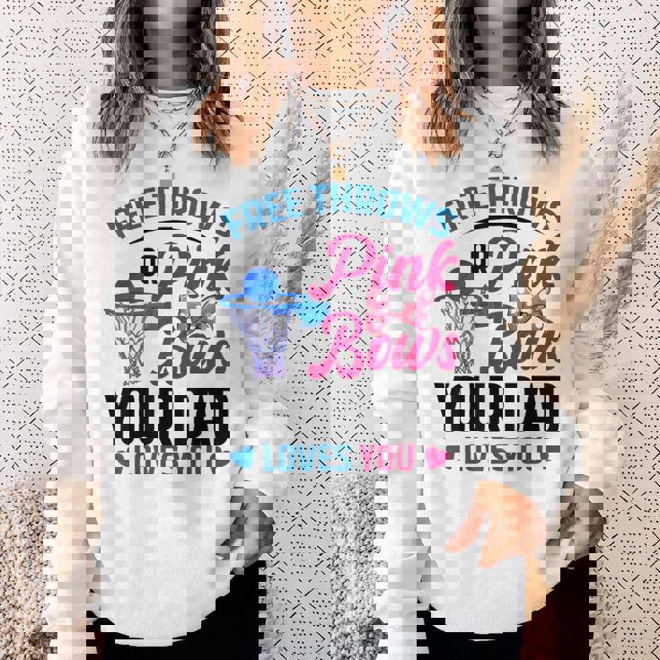 Dad Loves You Free Throw Or Pink Bows 性別発表 スウェットシャツ 彼女への贈り物