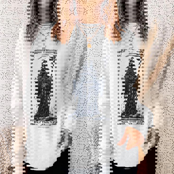 Death Tarot Card 13 Craft Gothic Reaper Aesthetic スウェットシャツ 彼女への贈り物