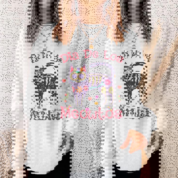 Dia De Los Meowtos Muertos シュガースカル キャット 死者の日 スウェットシャツ 彼女への贈り物